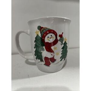 Christmas Snowman Ceramic Mug by Studio 33‎ Microwave and Dishwasher Safe